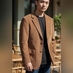 Sport Coat - Corduroy Tan Vintage Unique